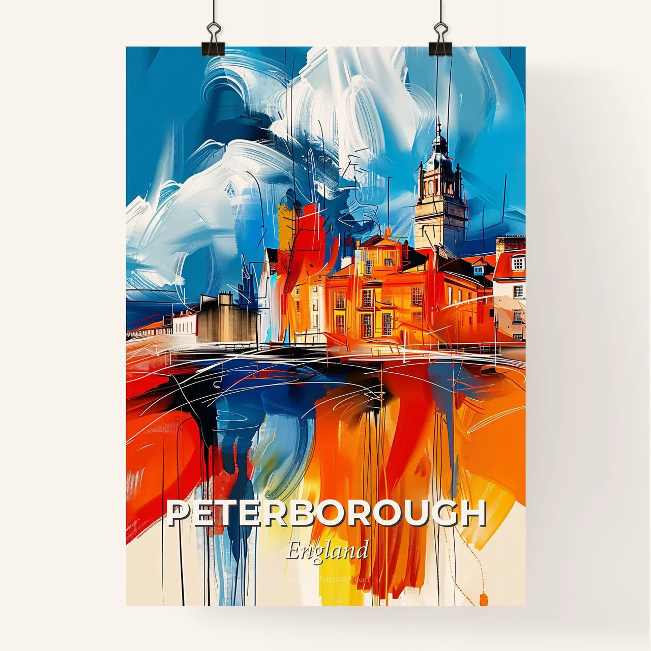 Vibrant Peterborough, England Poster