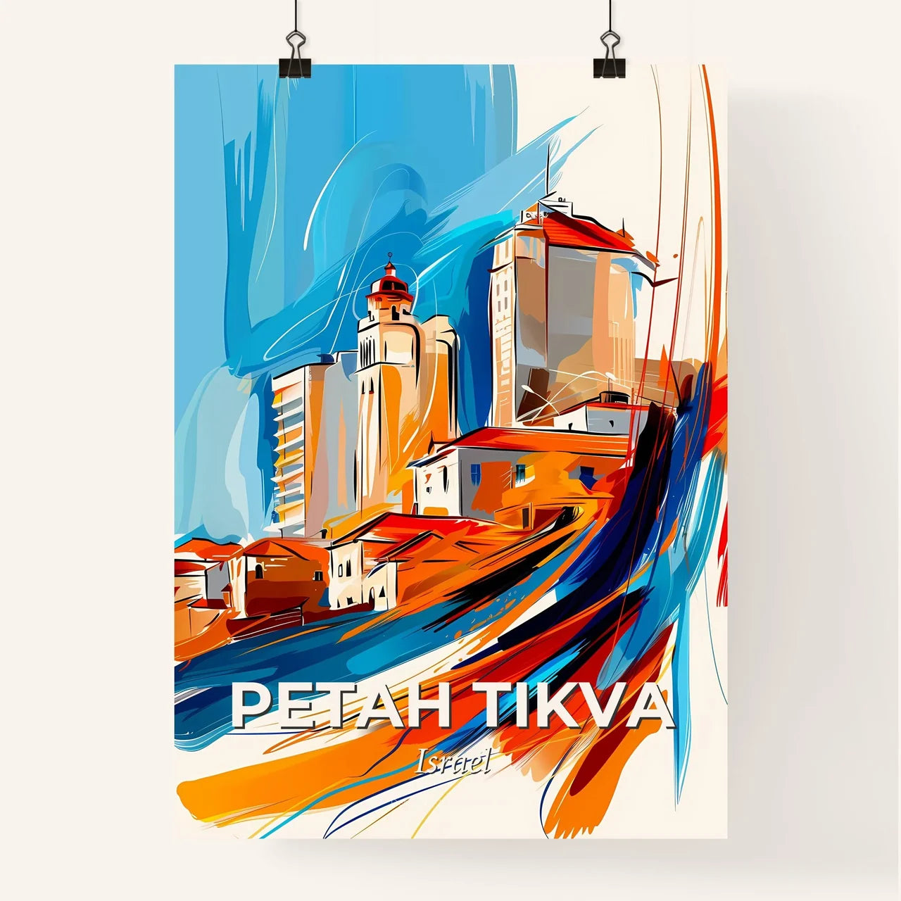 Vibrant Petah Tikva, Israel Poster