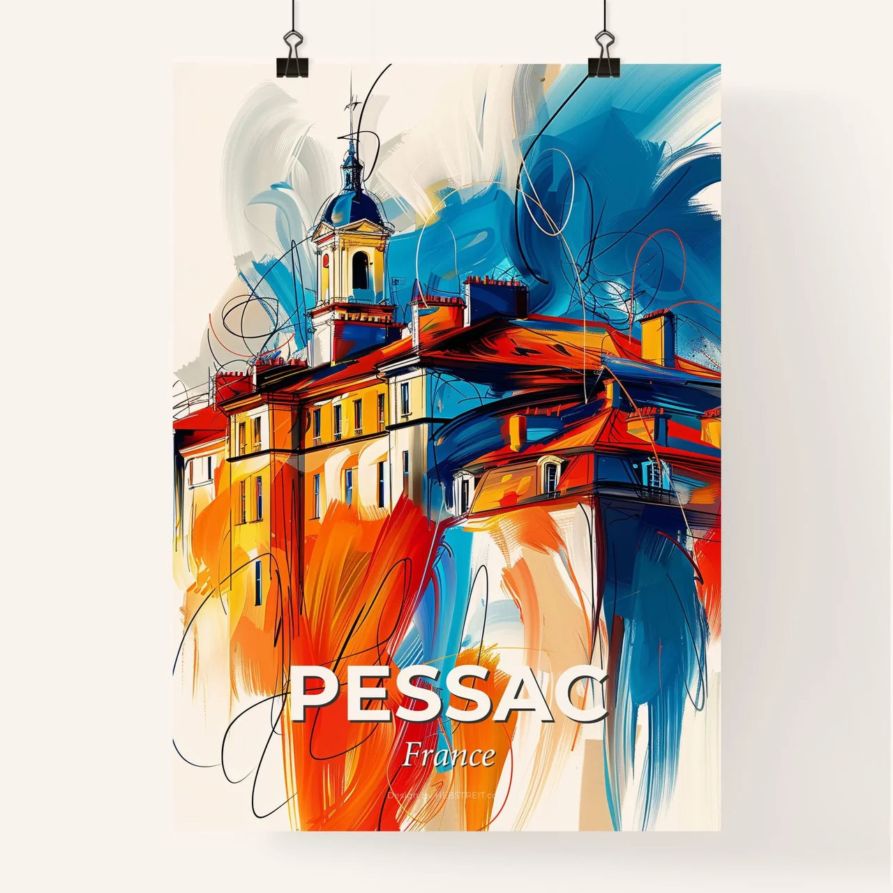 Vibrant Pessac, France Poster