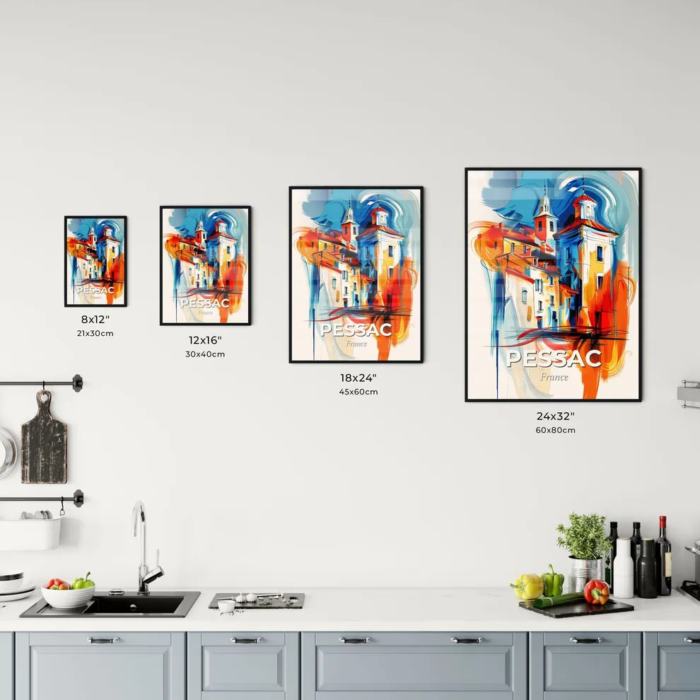 Vibrant Pessac, France Kitchen Art