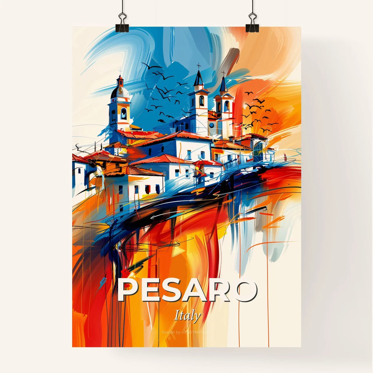 Vibrant Pesaro, Italy Poster