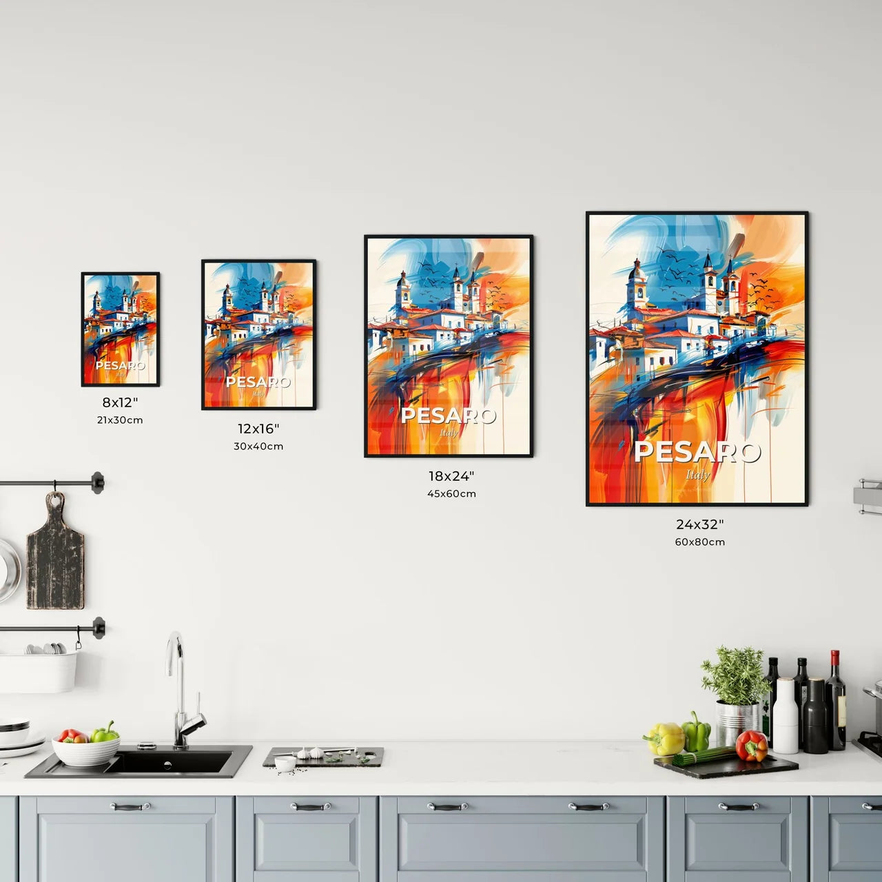 Vibrant Pesaro, Italy Kitchen Art