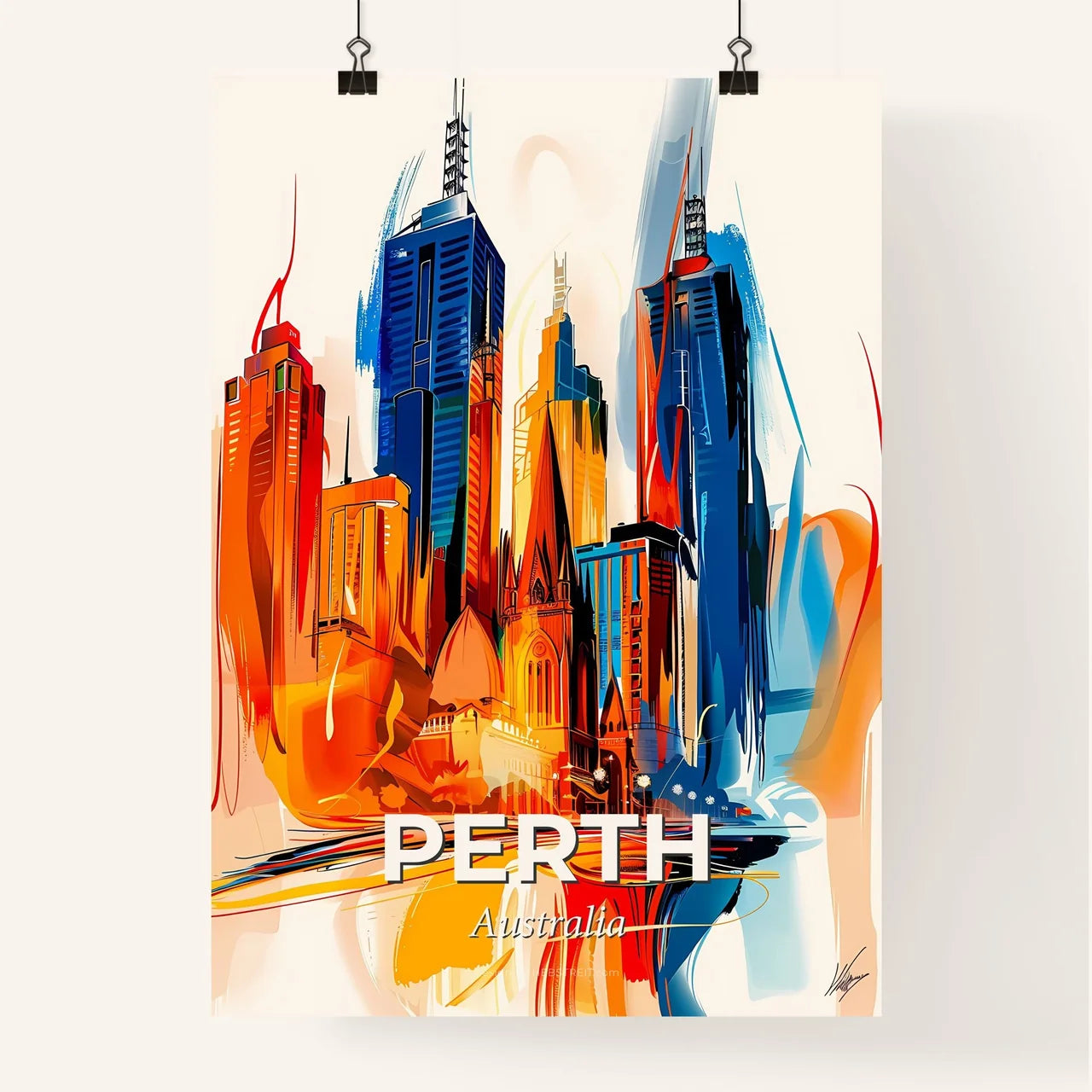 Vibrant Perth, Australia Poster