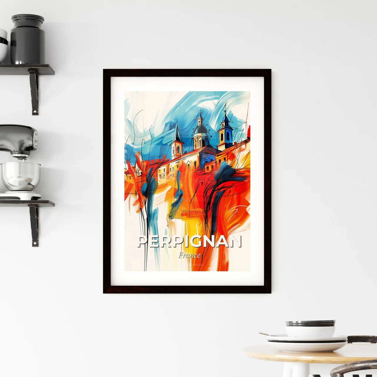 Vibrant Perpignan, France Framed Print