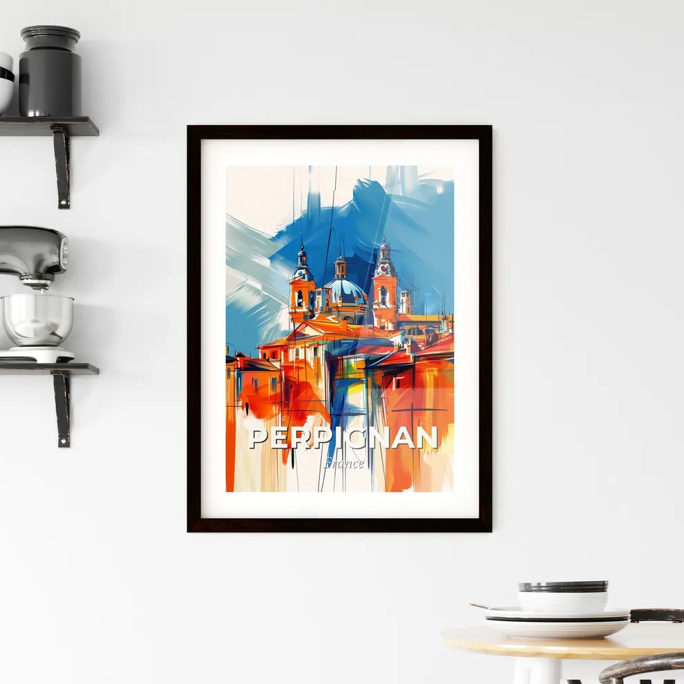 Vibrant Perpignan, France Framed Print