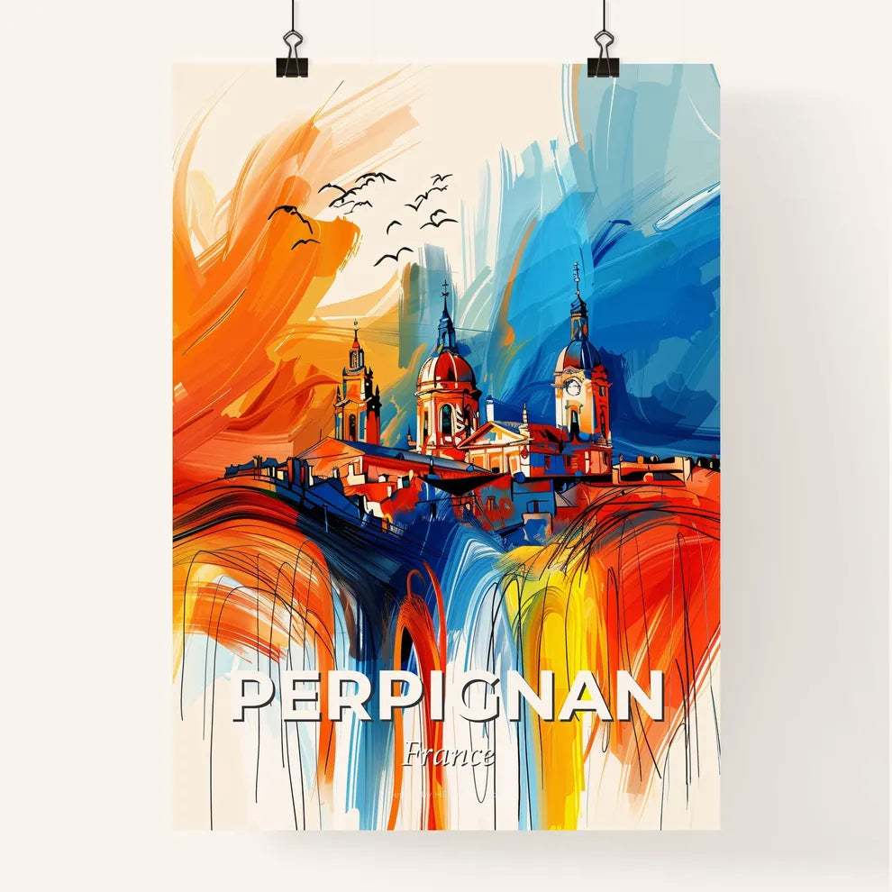 Vibrant Perpignan, France Poster