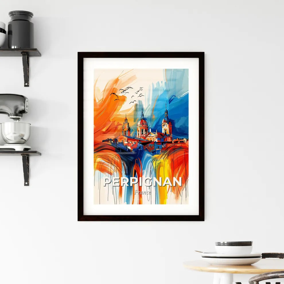 Vibrant Perpignan, France Framed Print