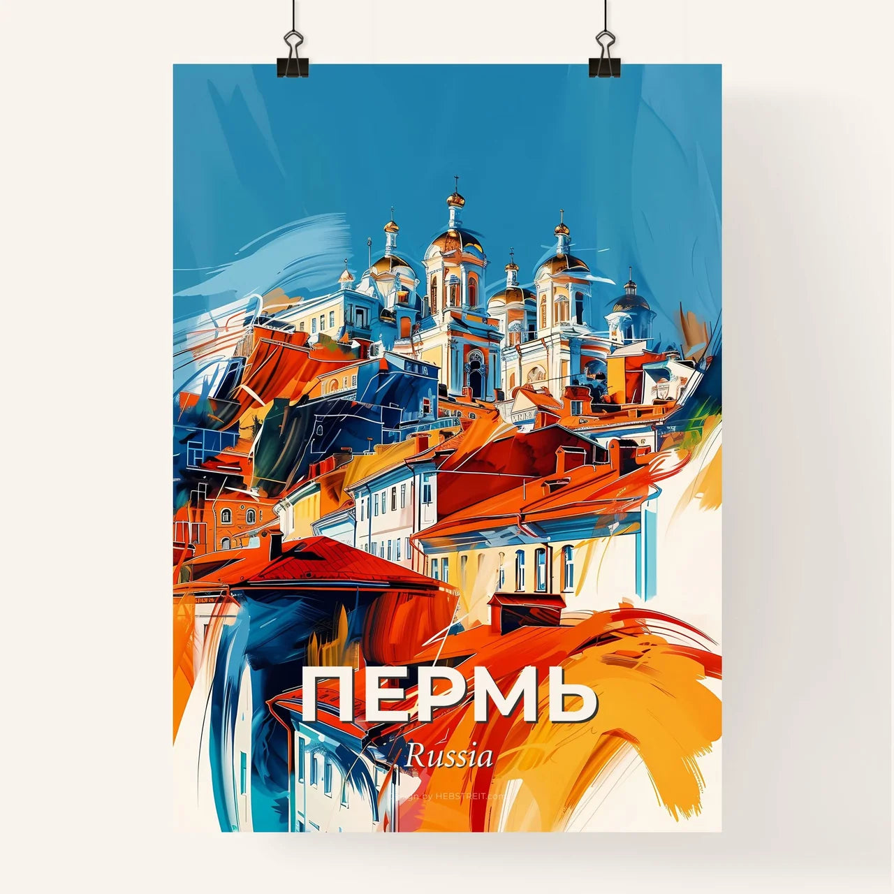 Vibrant Пермь, Russia Poster
