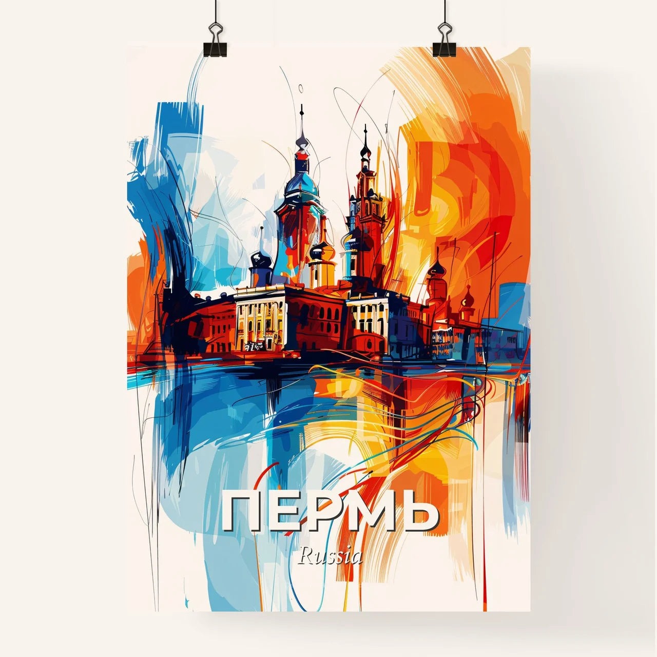 Vibrant Пермь, Russia Poster