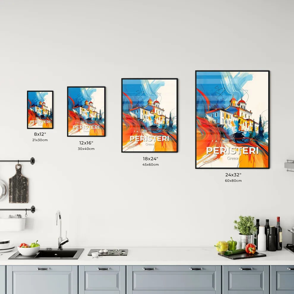 Vibrant Peristeri, Greece Kitchen Art