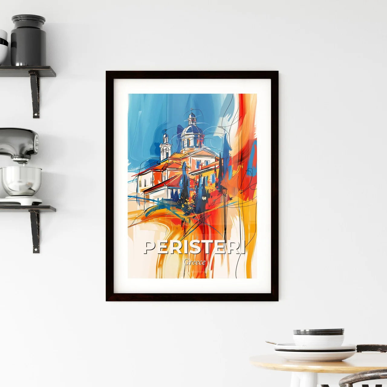 Vibrant Peristeri, Greece Framed Print