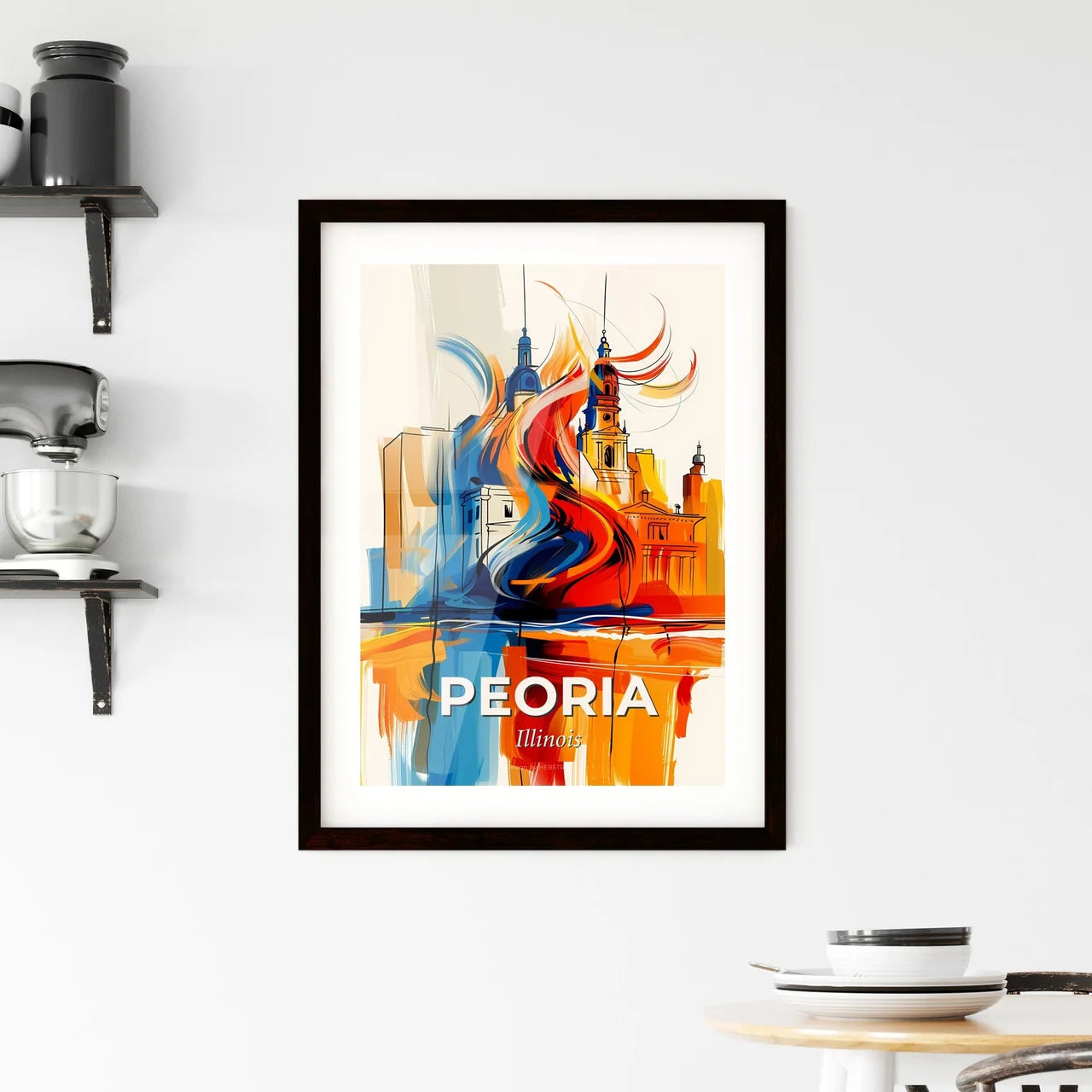 Vibrant Peoria, Illinois Framed Print