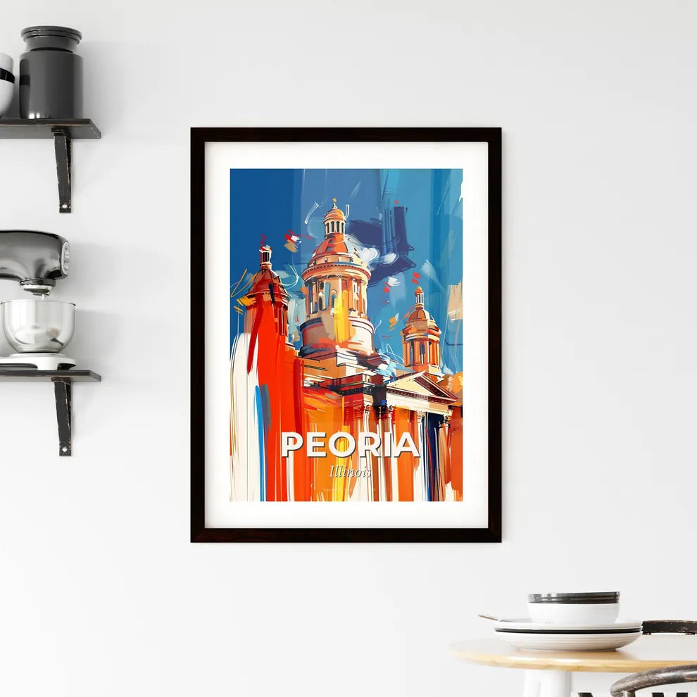 Vibrant Peoria, Illinois Framed Print