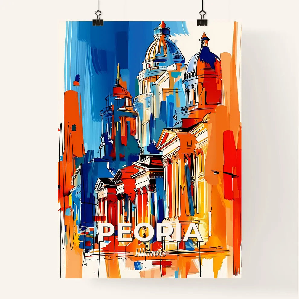 Vibrant Peoria, Illinois Poster