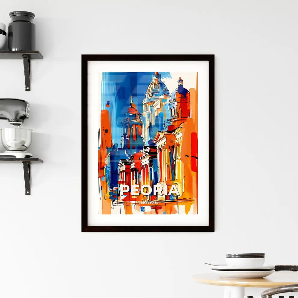 Vibrant Peoria, Illinois Framed Print