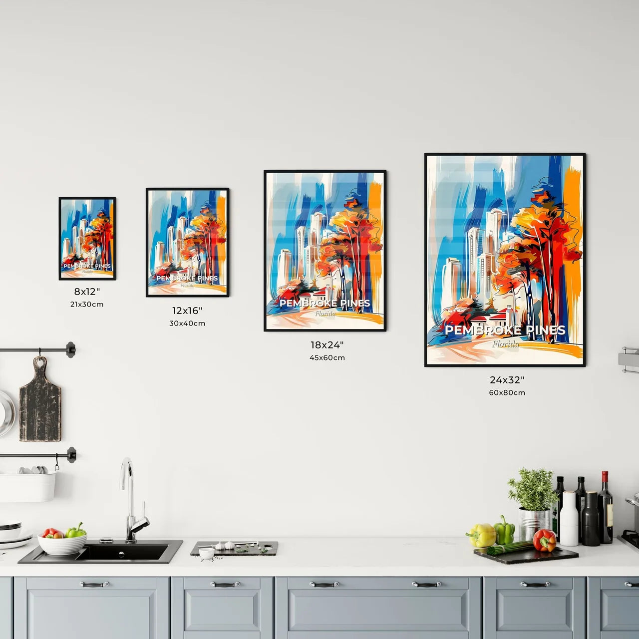 Vibrant Pembroke Pines, Florida Kitchen Art