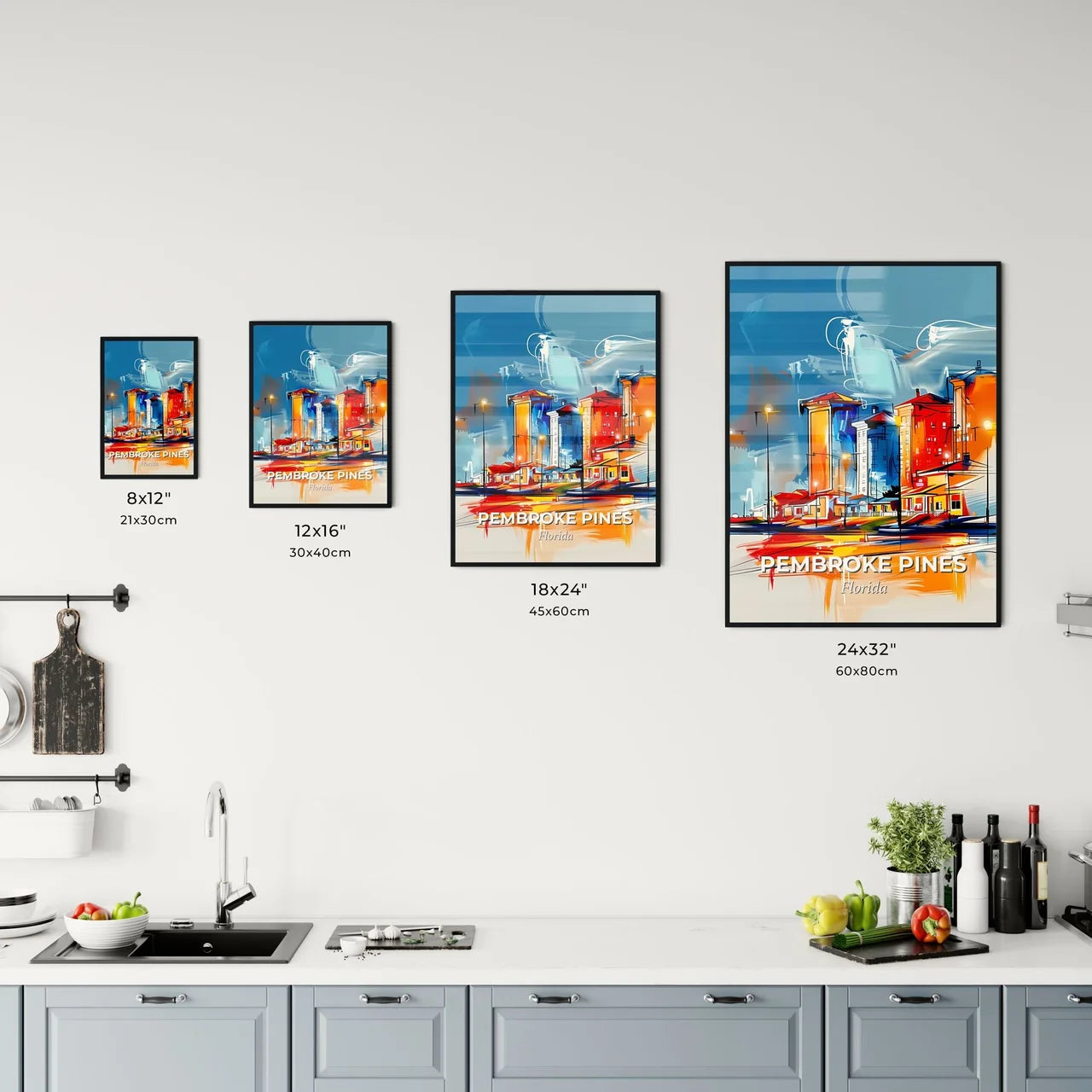 Vibrant Pembroke Pines, Florida Kitchen Art