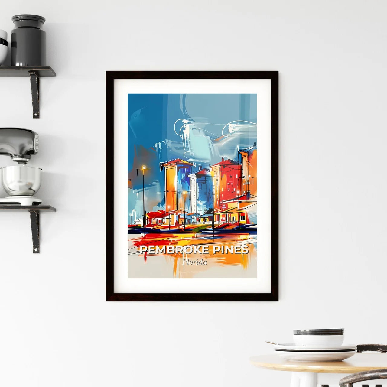Vibrant Pembroke Pines, Florida Framed Print