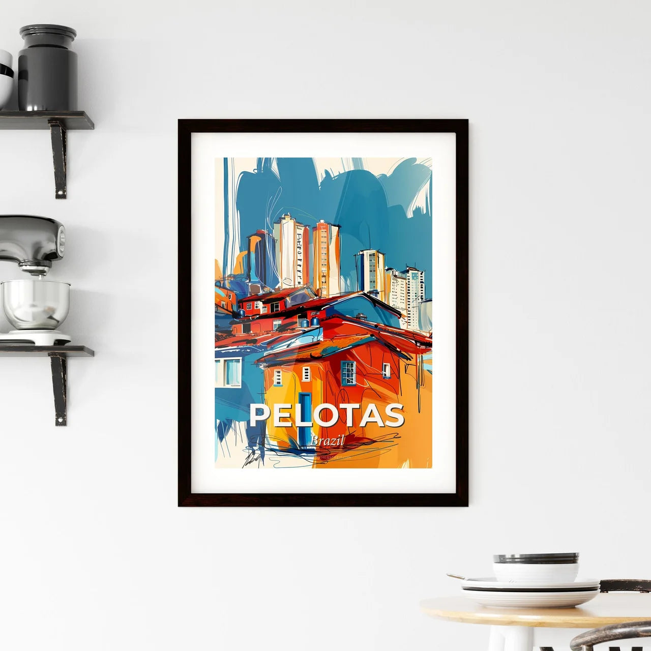 Vibrant Pelotas, Brazil Framed Print