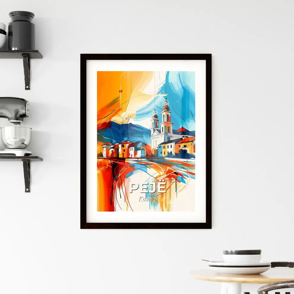 Vibrant Pejë, Kosovo Framed Print