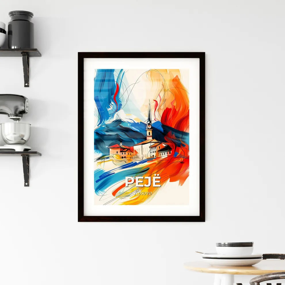 Vibrant Pejë, Kosovo Framed Print