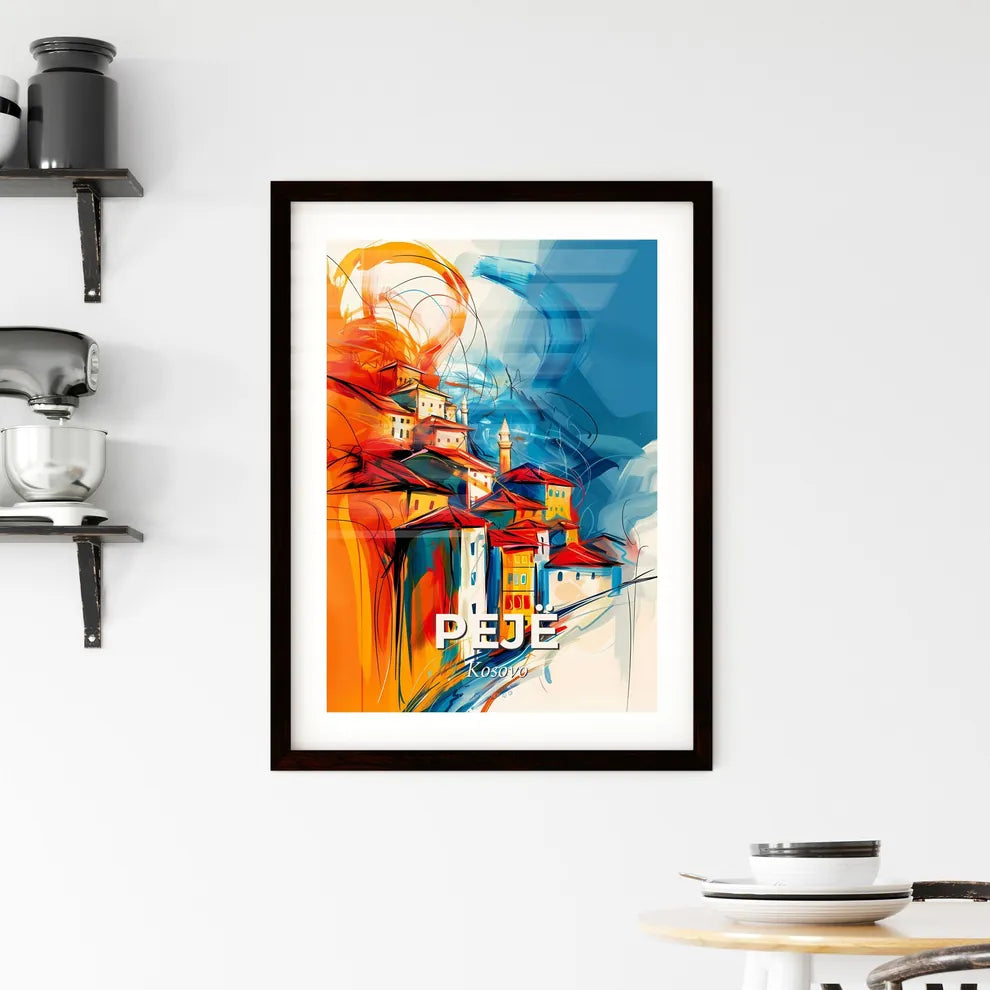 Vibrant Pejë, Kosovo Framed Print