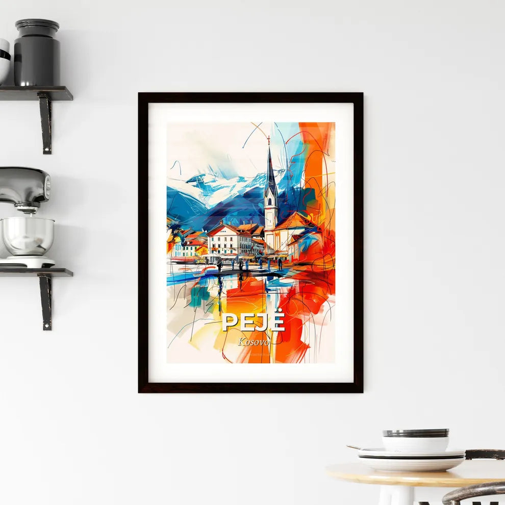Vibrant Pejë, Kosovo Framed Print