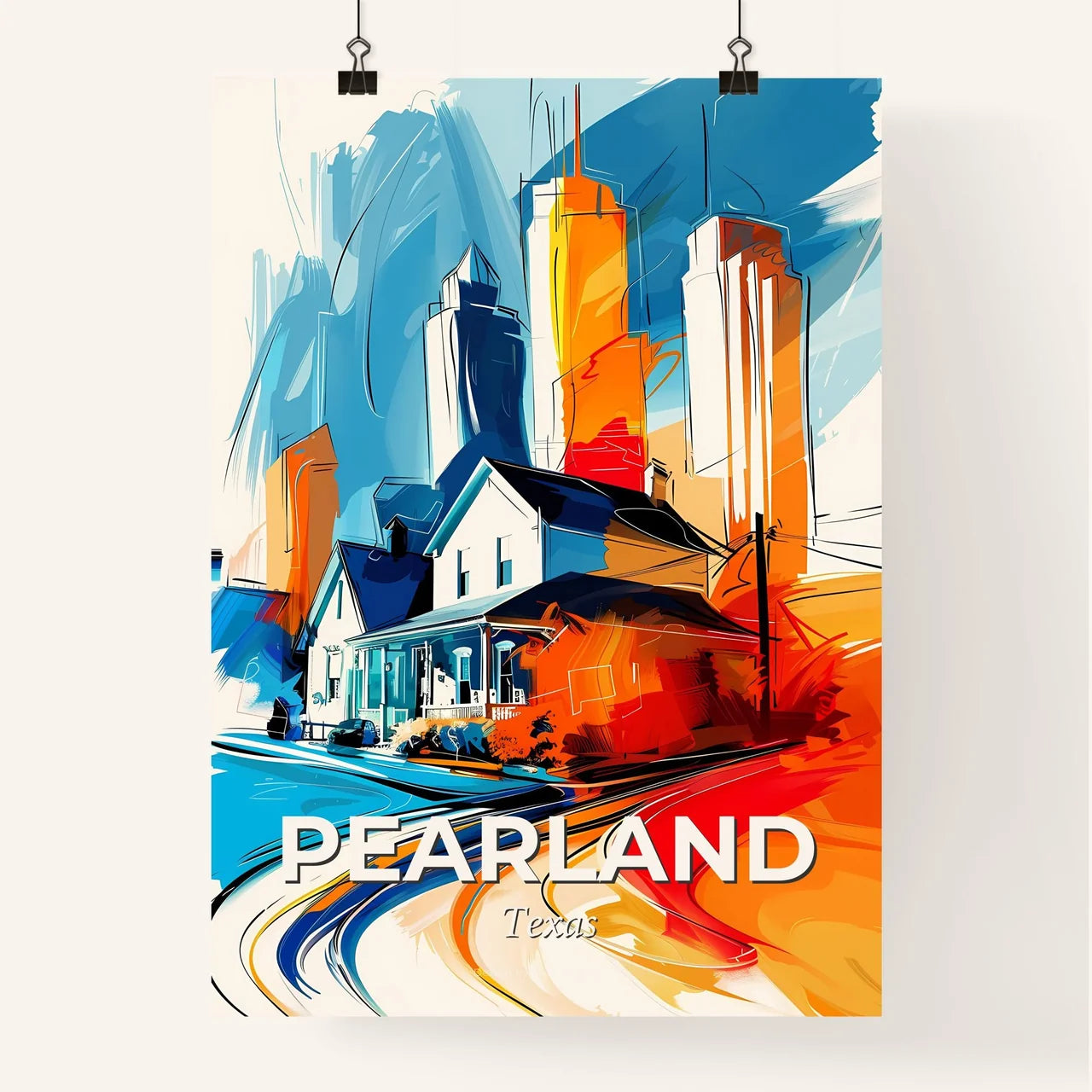 Vibrant Pearland, Texas Poster