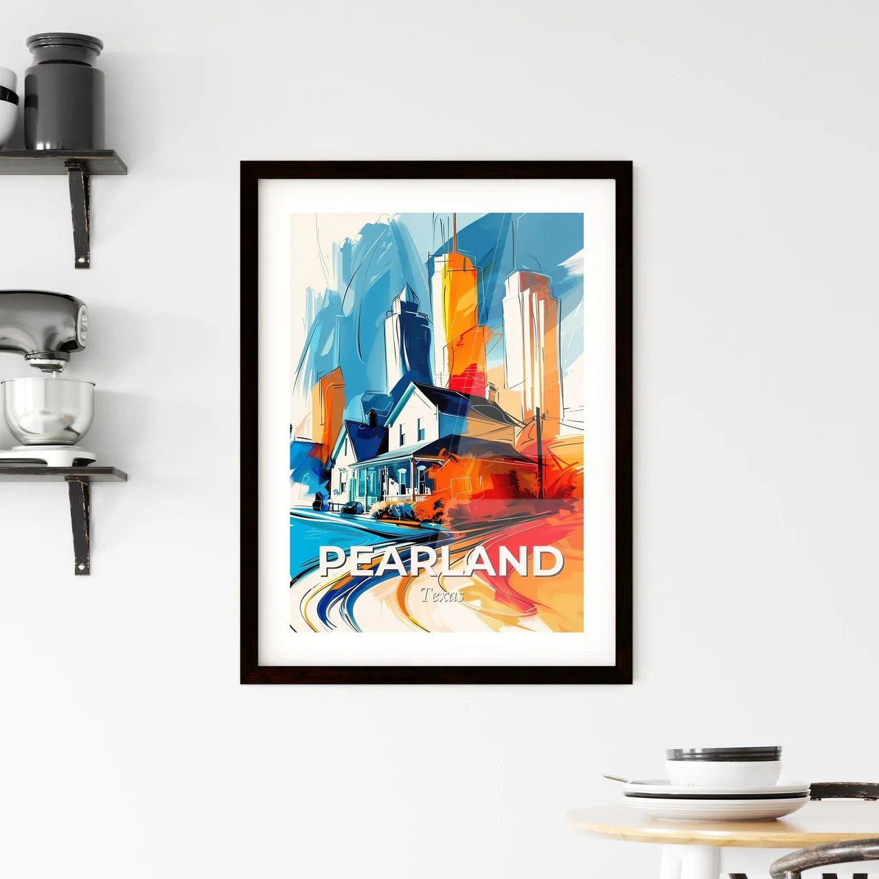 Vibrant Pearland, Texas Framed Print