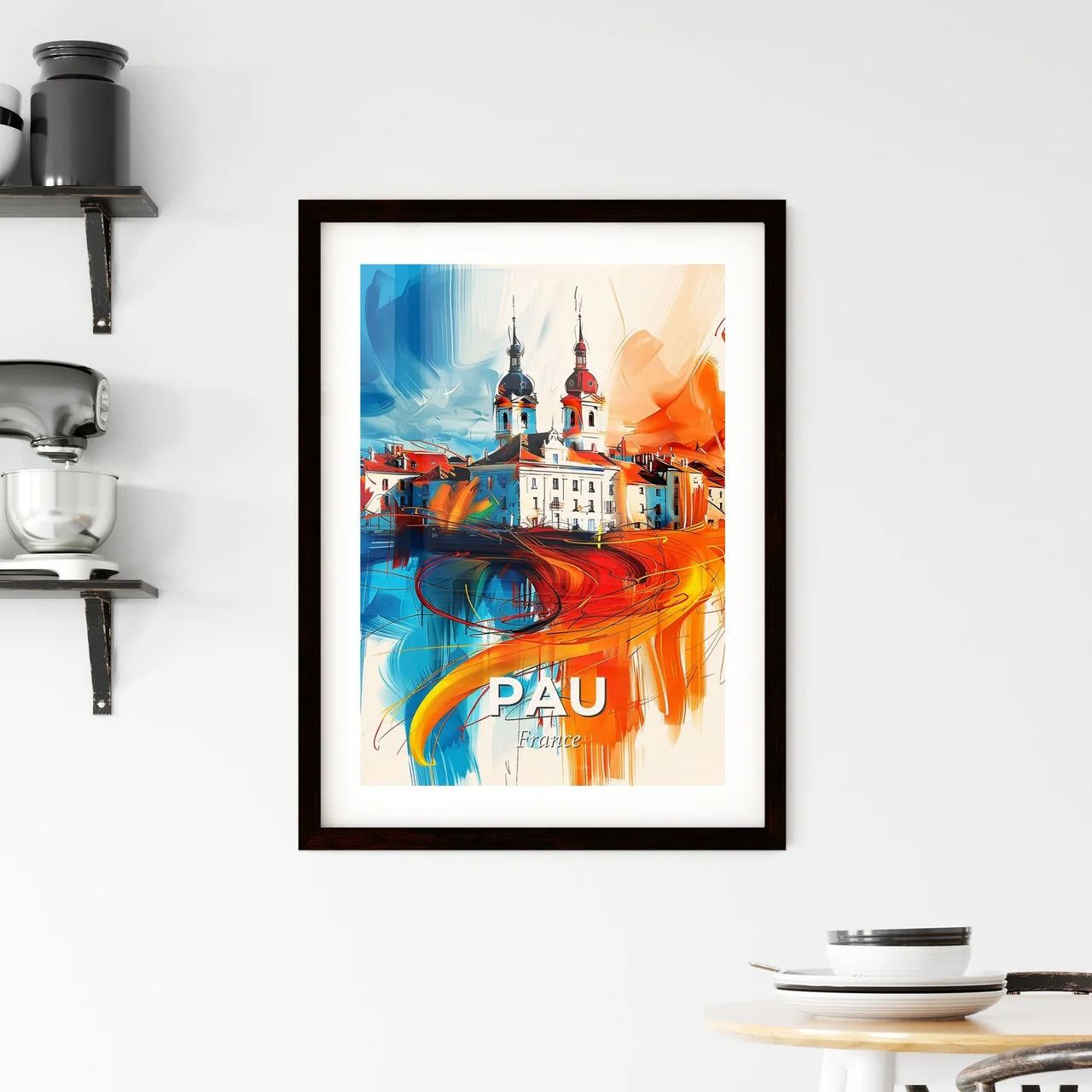 Vibrant Pau, France Framed Print