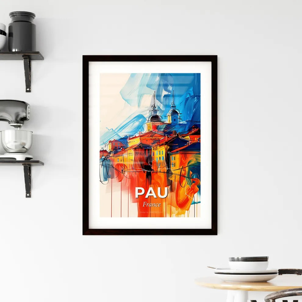 Vibrant Pau, France Framed Print