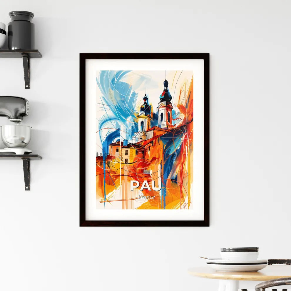Vibrant Pau, France Framed Print
