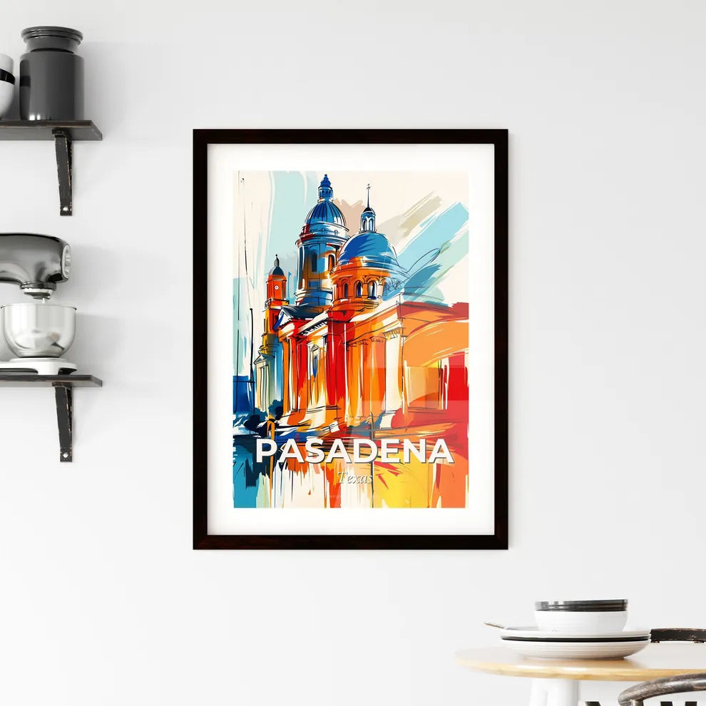Vibrant Pasadena, Texas Framed Print