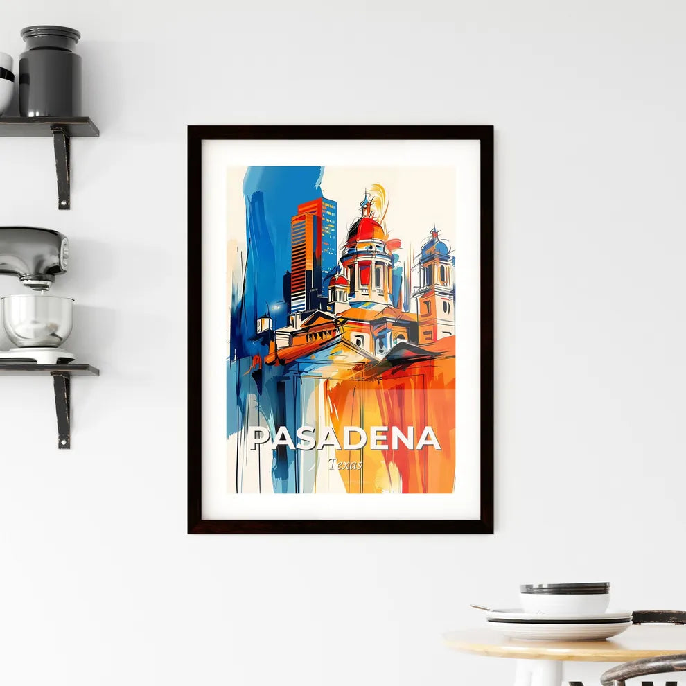 Vibrant Pasadena, Texas Framed Print