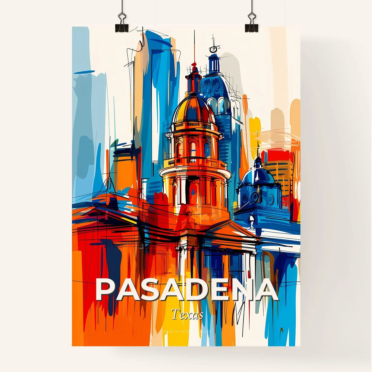 Vibrant Pasadena, Texas Poster