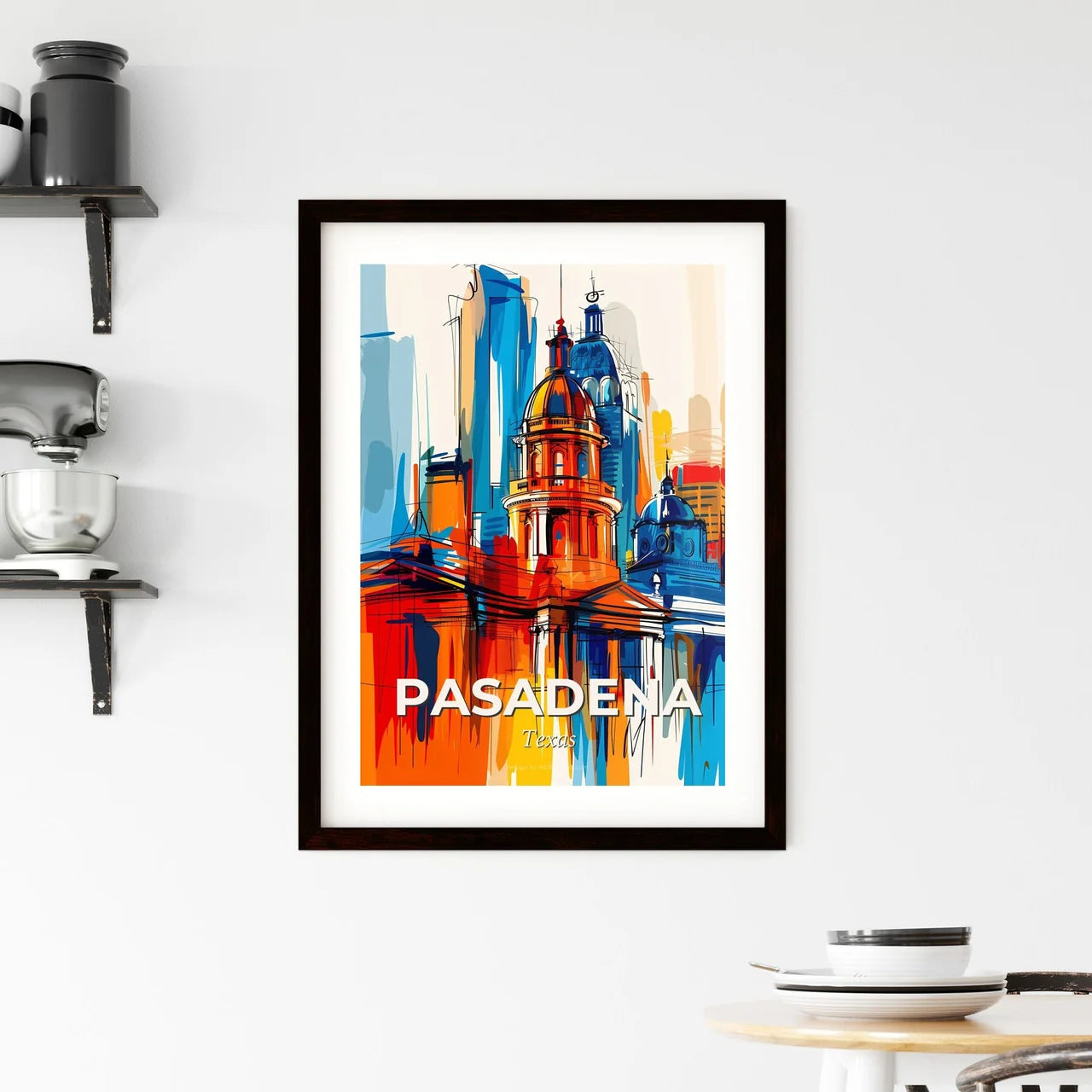 Vibrant Pasadena, Texas Framed Print