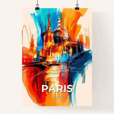 Vibrant Paris, France - A Painting Of A Building