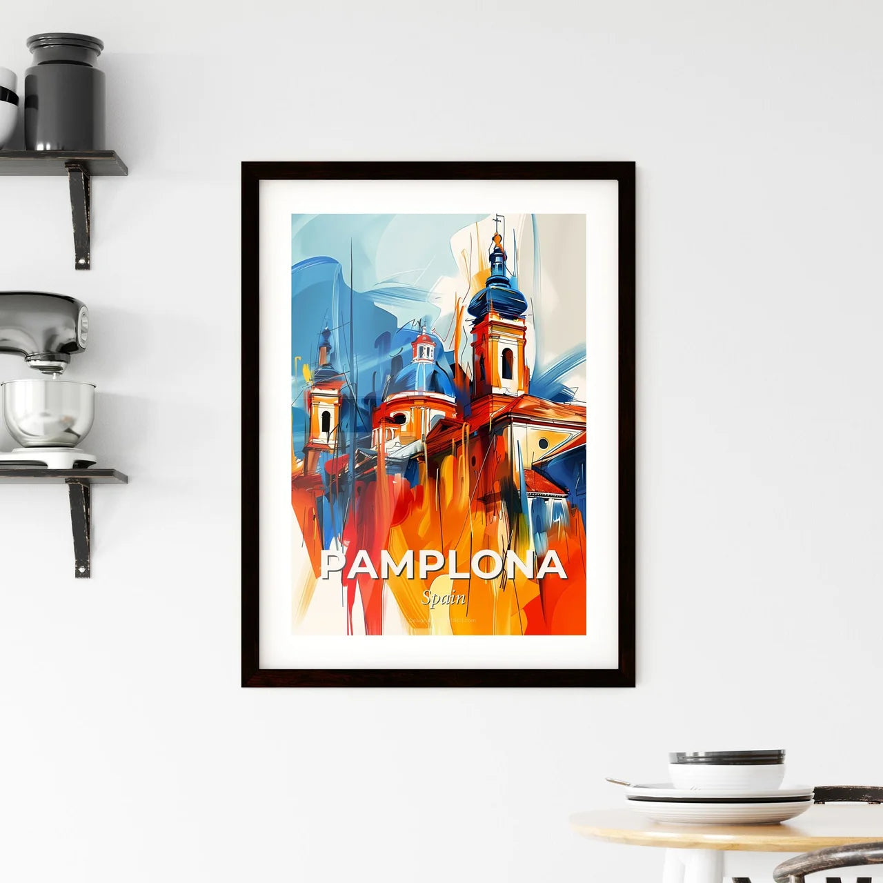 Vibrant Pamplona, Spain Framed Print