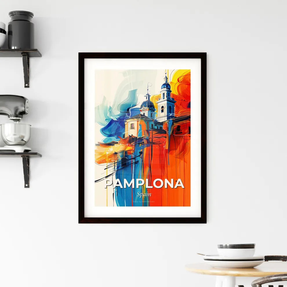 Vibrant Pamplona, Spain Framed Print