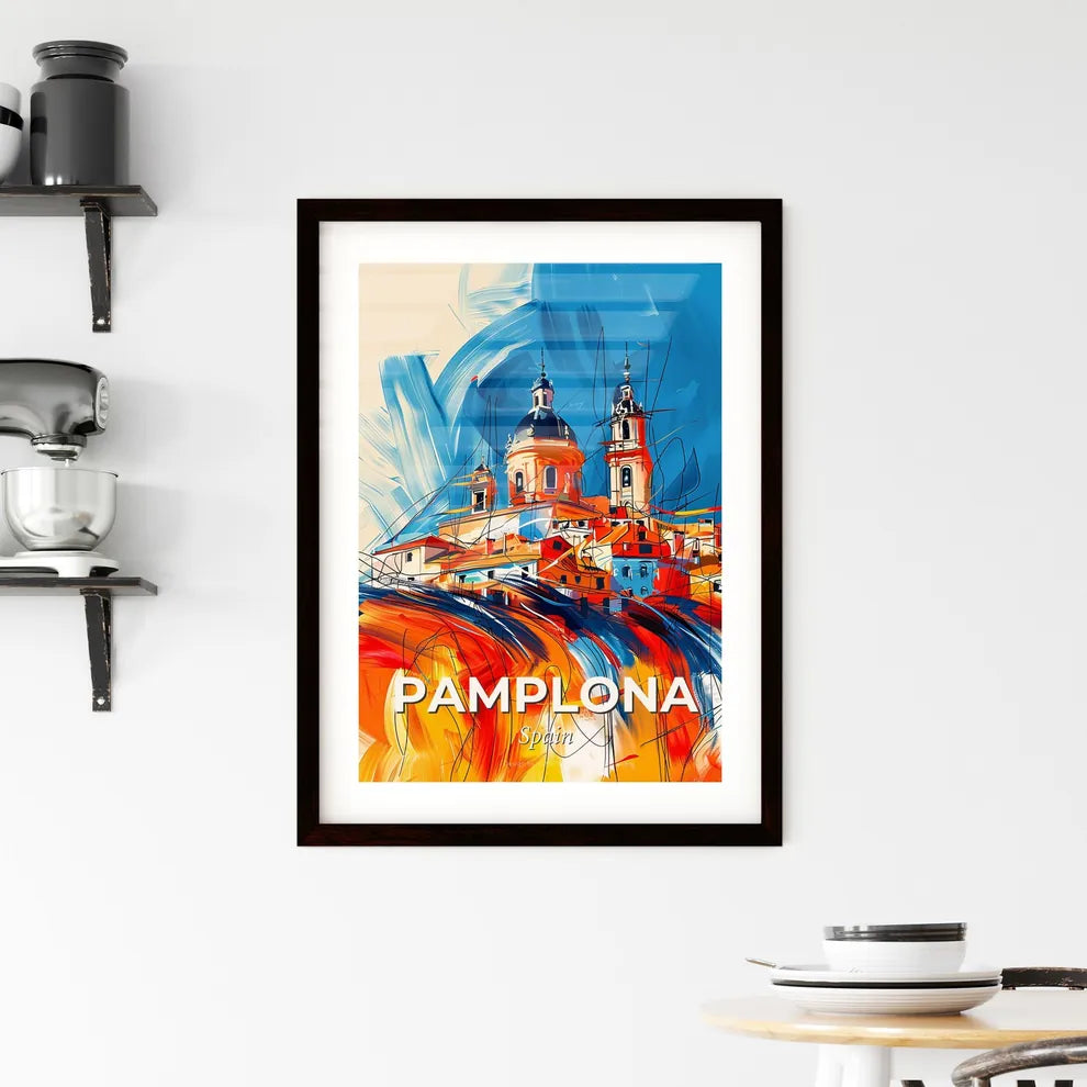 Vibrant Pamplona, Spain Framed Print