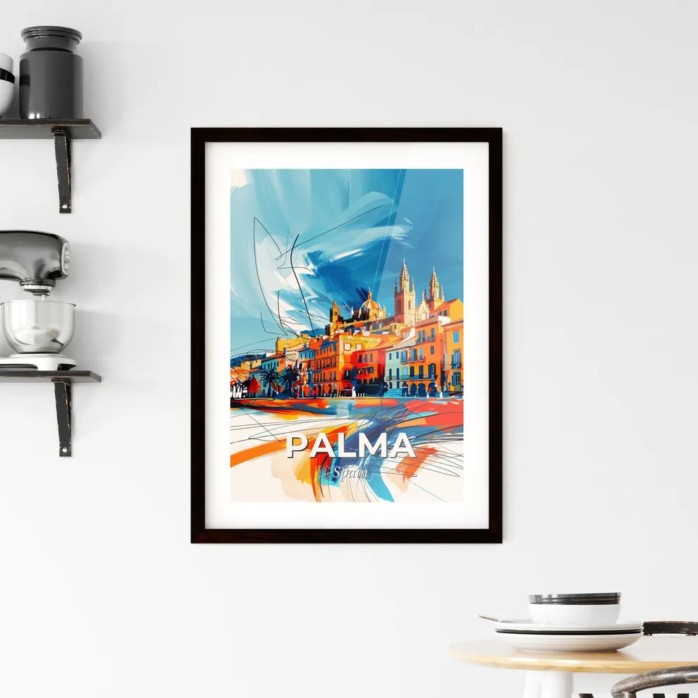 Vibrant Palma, Spain Framed Print
