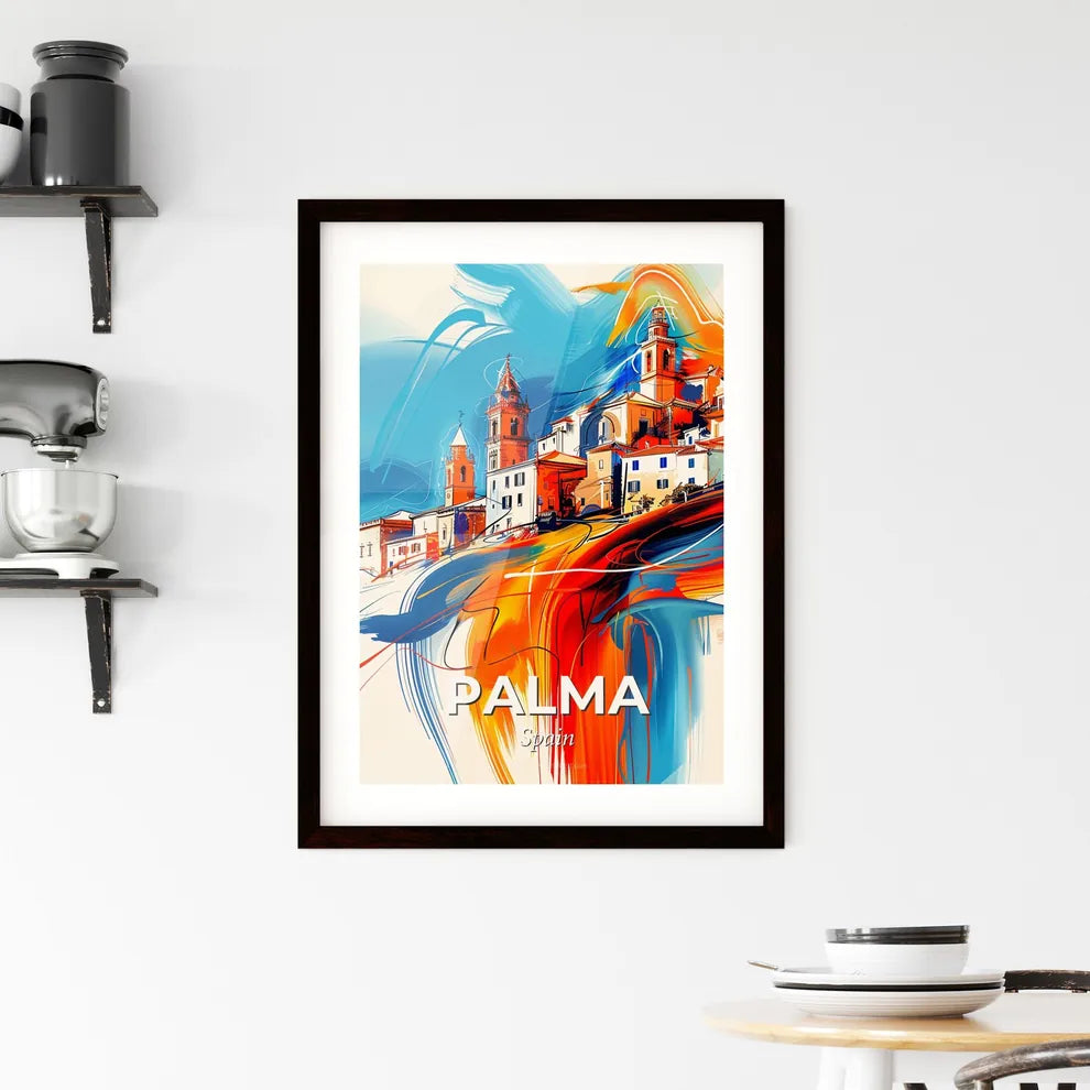 Vibrant Palma, Spain Framed Print