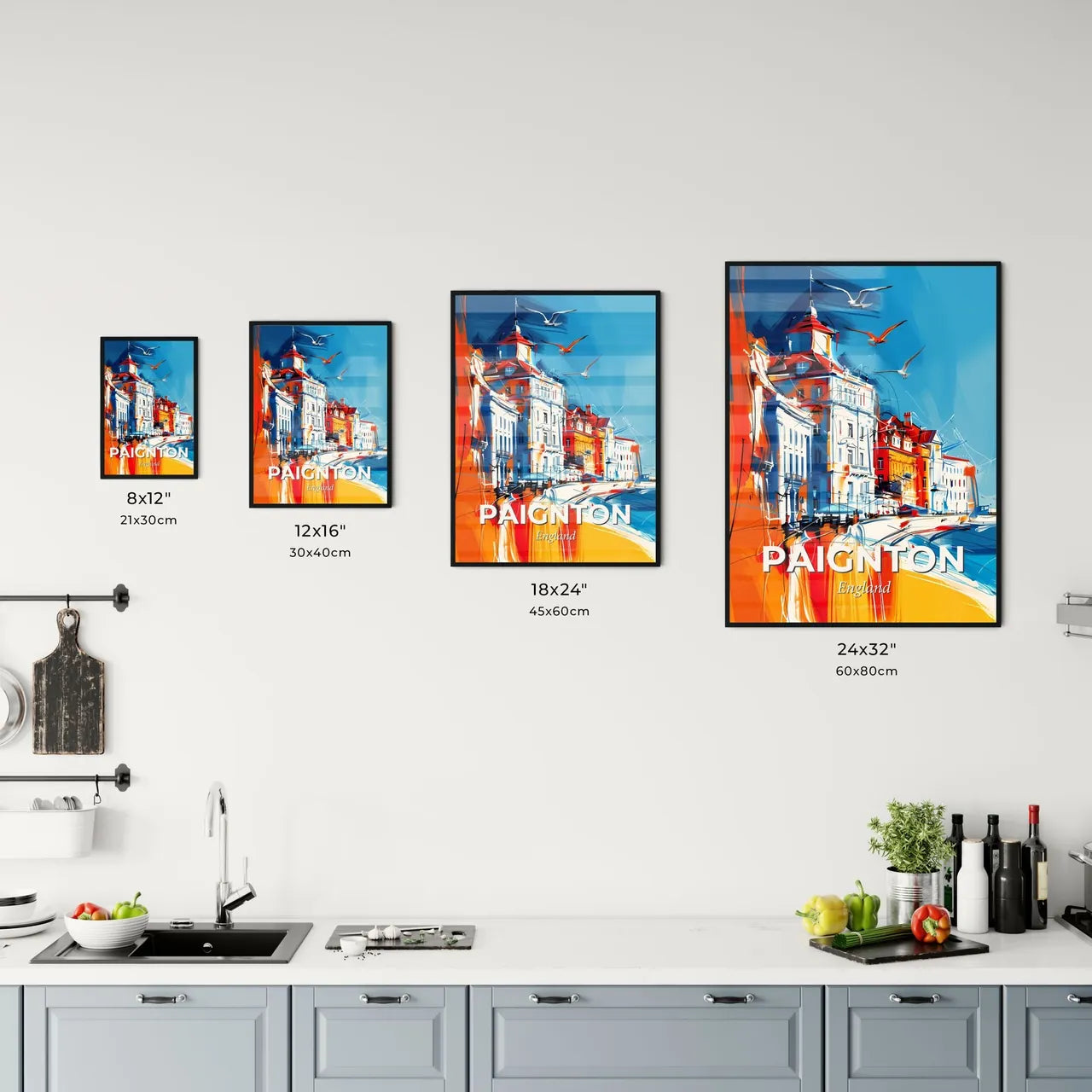 Vibrant Paignton, England Kitchen Art