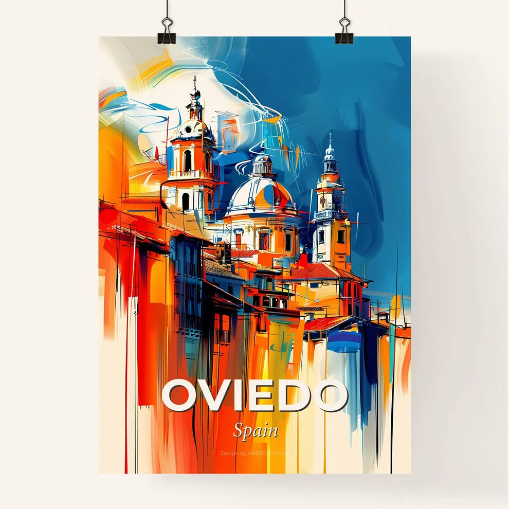 Vibrant Oviedo, Spain Poster