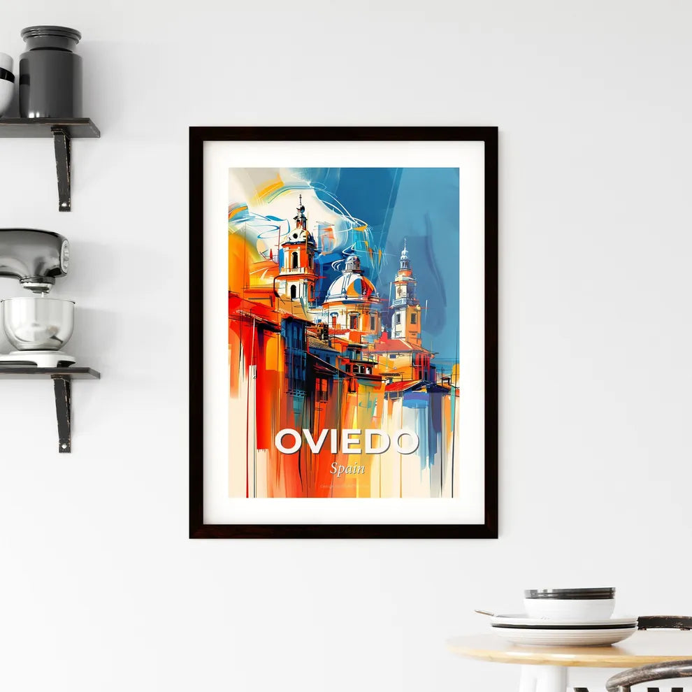 Vibrant Oviedo, Spain Framed Print
