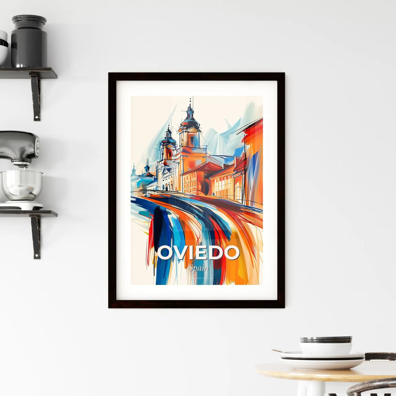 Vibrant Oviedo, Spain Framed Print