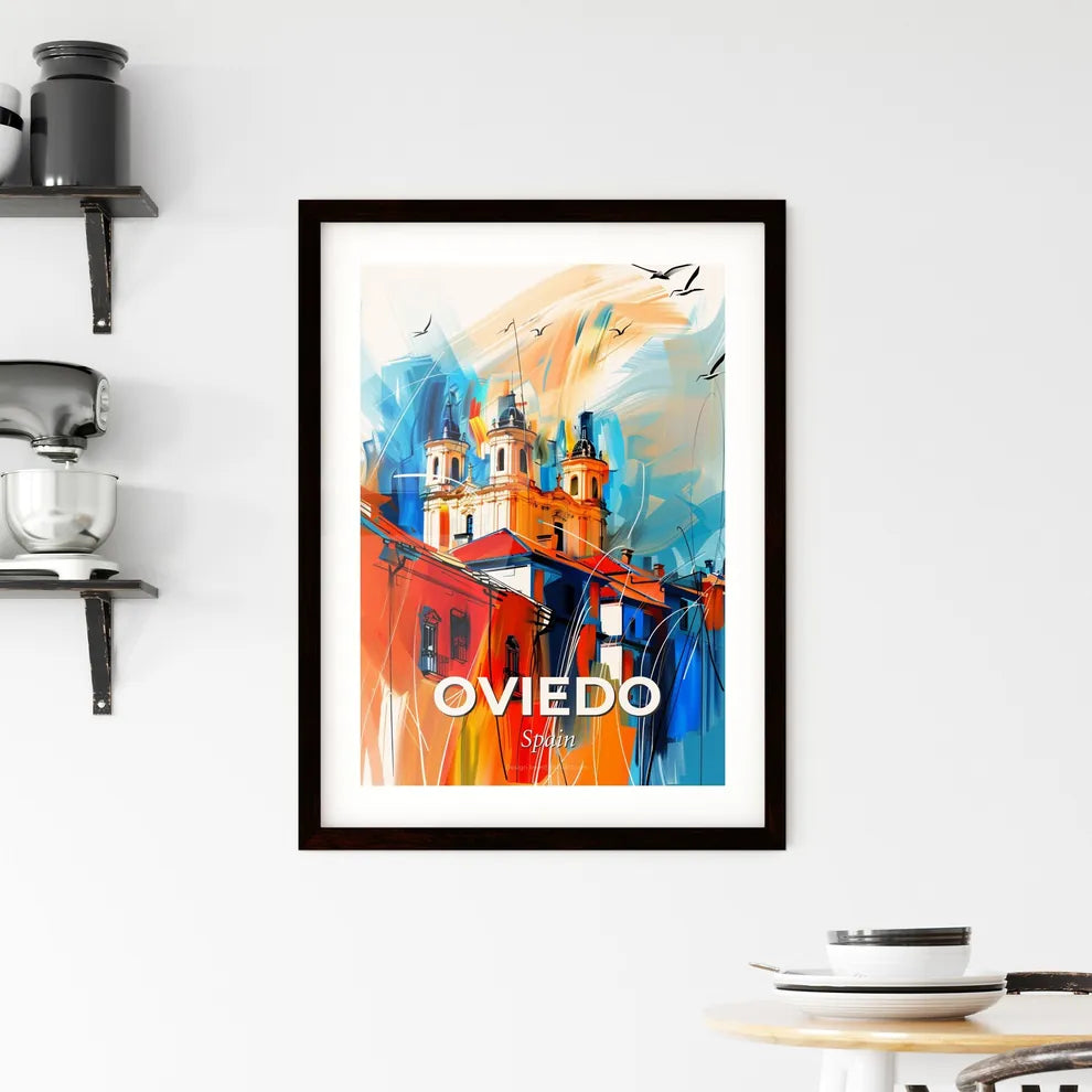 Vibrant Oviedo, Spain Framed Print