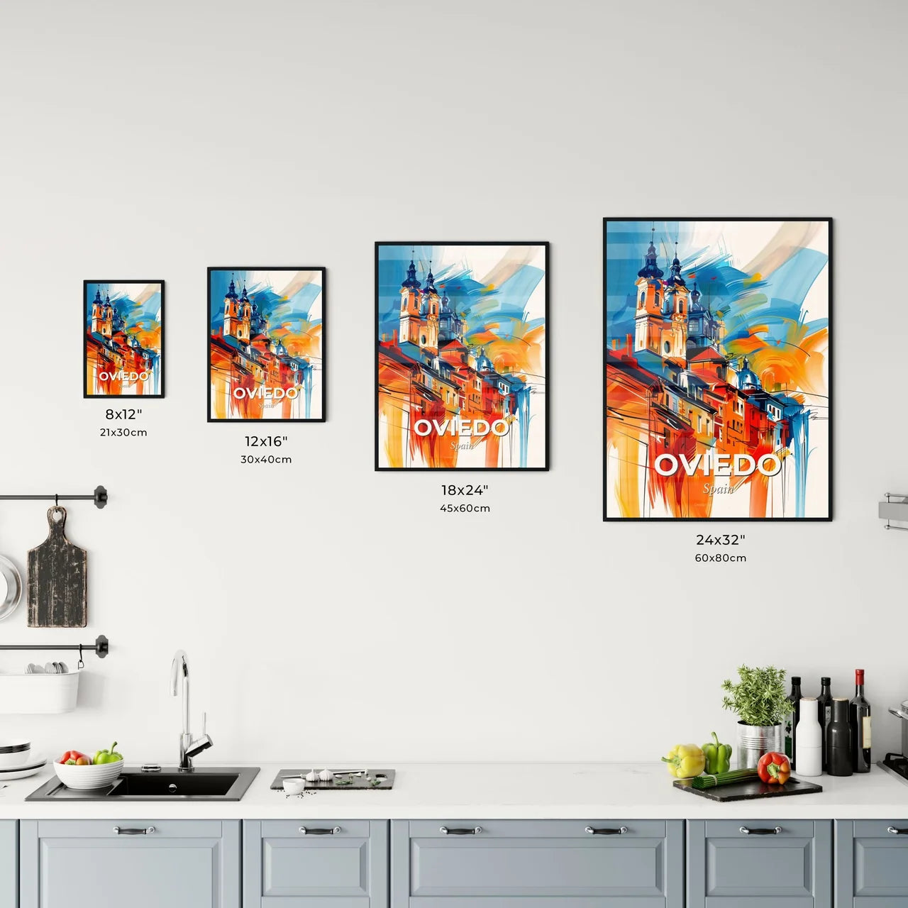 Vibrant Oviedo, Spain Kitchen Art