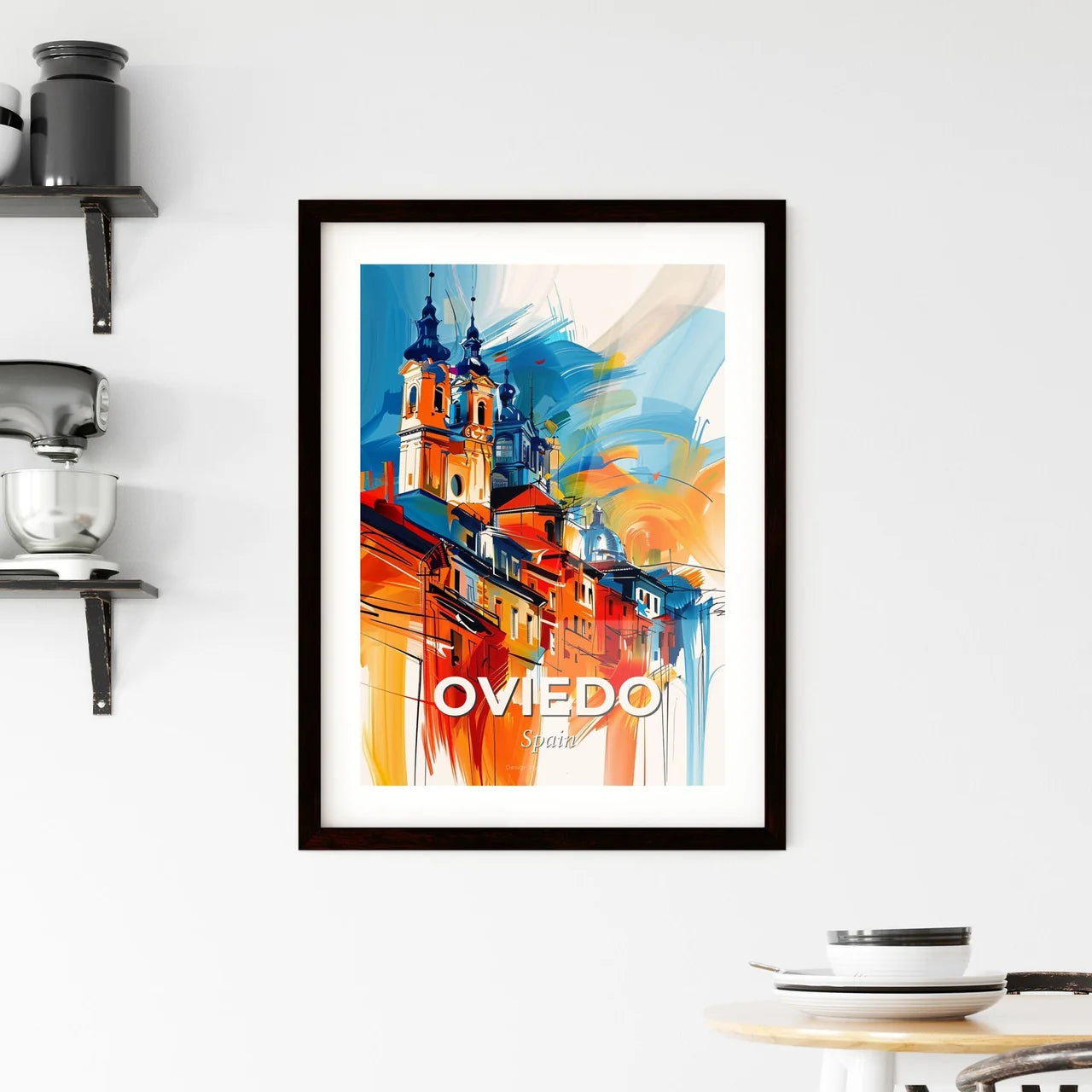 Vibrant Oviedo, Spain Framed Print