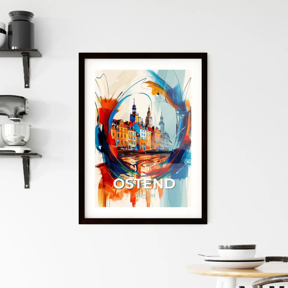 Vibrant Ostend , Belgium Framed Print